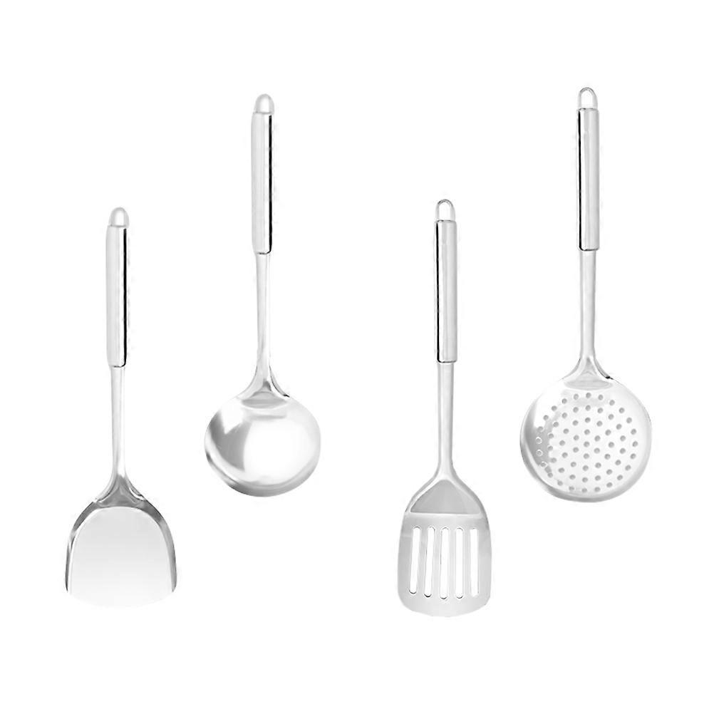 Kitchen Utensils Set Non-Stick Cooking Tools Home Use Silver Heat-Resistant 1Set