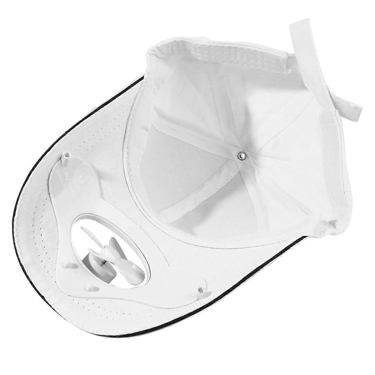 Sun Block -tuulettimen hattu aurinkoenergian varastoinnilla ja kytkimellä kesän ulkokäyttöön