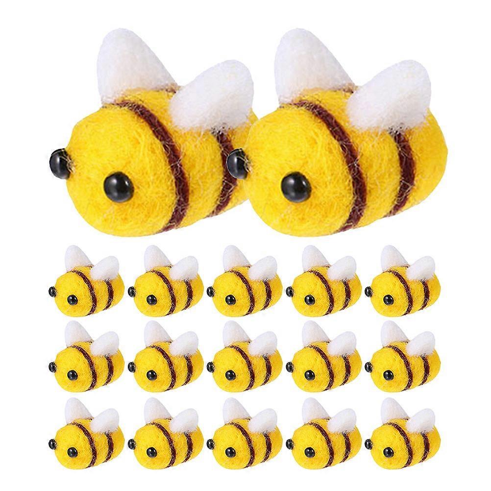 25 Pcs Wool Felt Bees for DIY Crafts – Cute Hat Accessories for Clothing, Room Decor & Bee Themed Projects – Soft, Durable & Easy to Use