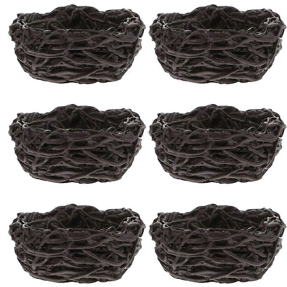 Bird Model Nests For Birds Simulation Bird's Nest Adorn Garden Enthusiasts Creative Design 6Pcs