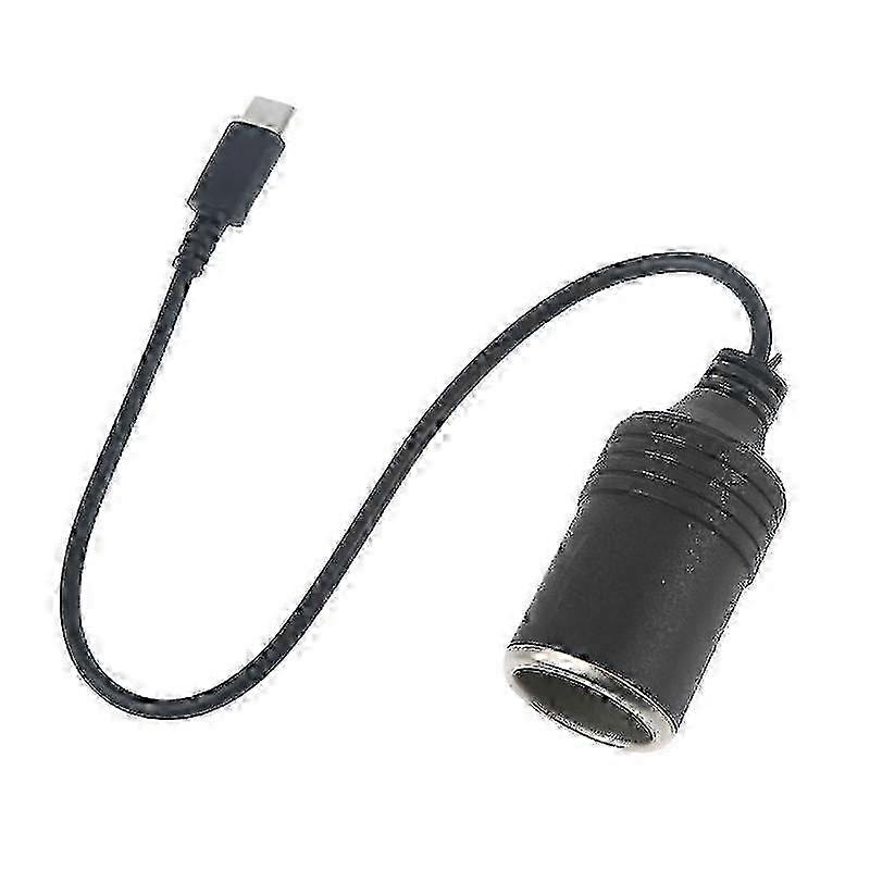USB C PD to 12V Car Cigarette Lighter Socket Female Power Cable Type C Fast Charging