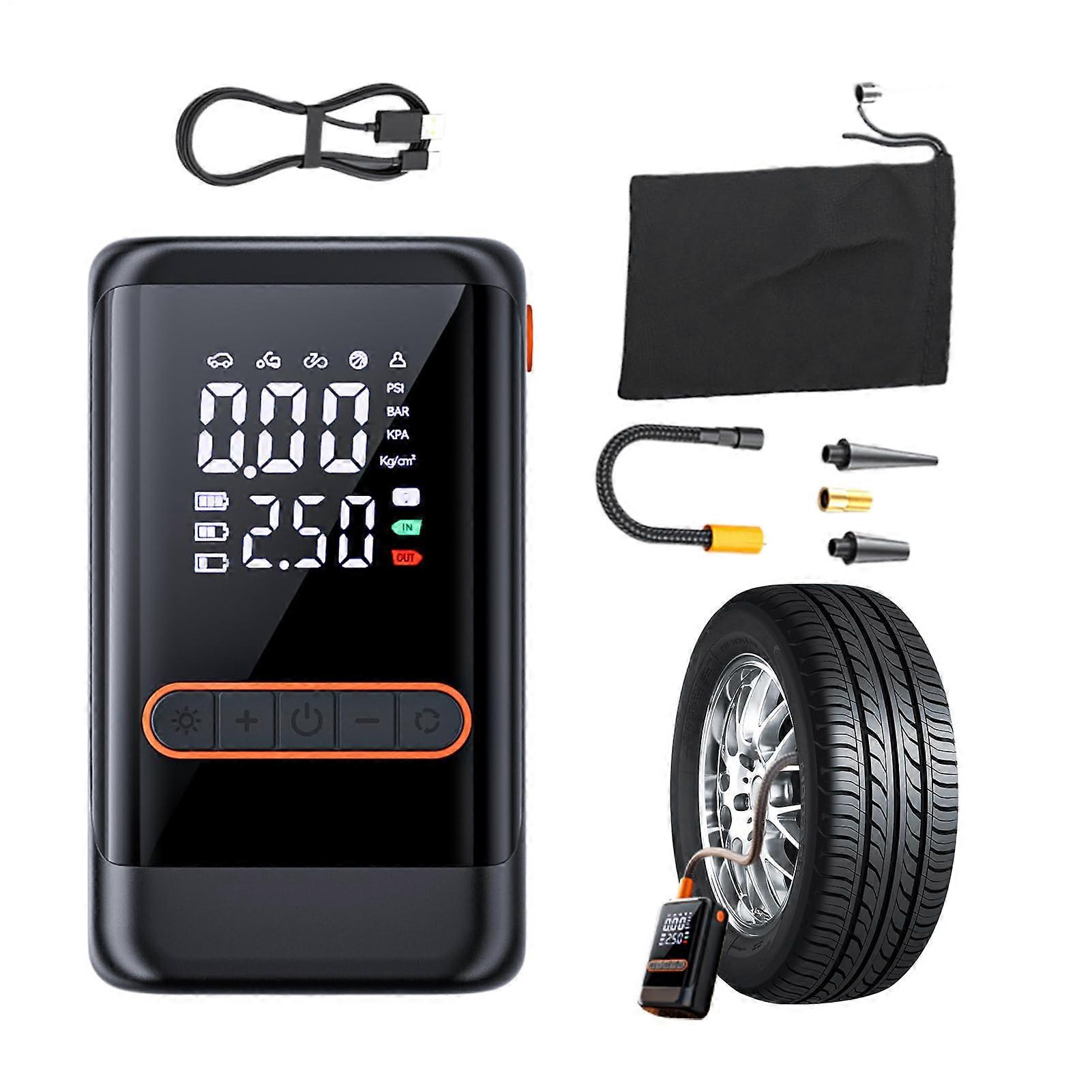 Auto Tire Inflator Cordless Air Compressor with Digital Display Rechargeable for Car SUV Bike RV Truck
