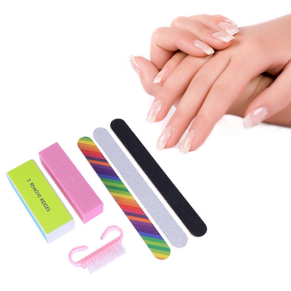 Removing Glue Nail Filing Equipment For Nail Art Lovers Rectangular Shape 6Pcs