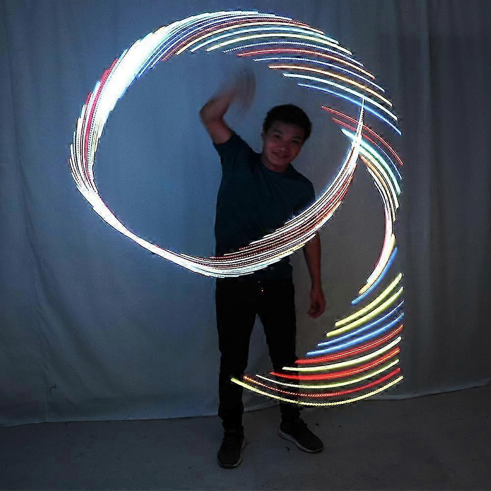 Colorful Luminous Gym Ribbons for Rhythmic Gymnastics and Dance, Glow in the Dark Poi Ribbon for Belly Dance