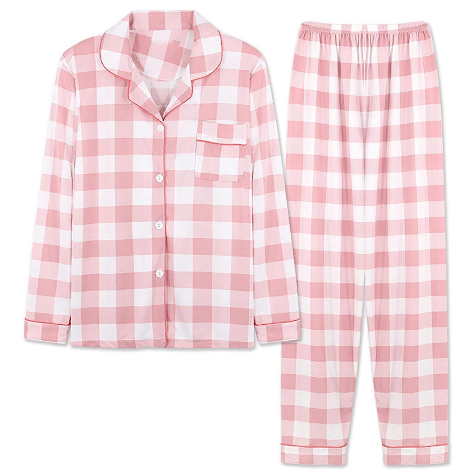 Ladies Button Down Pajamas Petite Loungewear Set Cotton Soft Sleepwear British Rose Print Size M