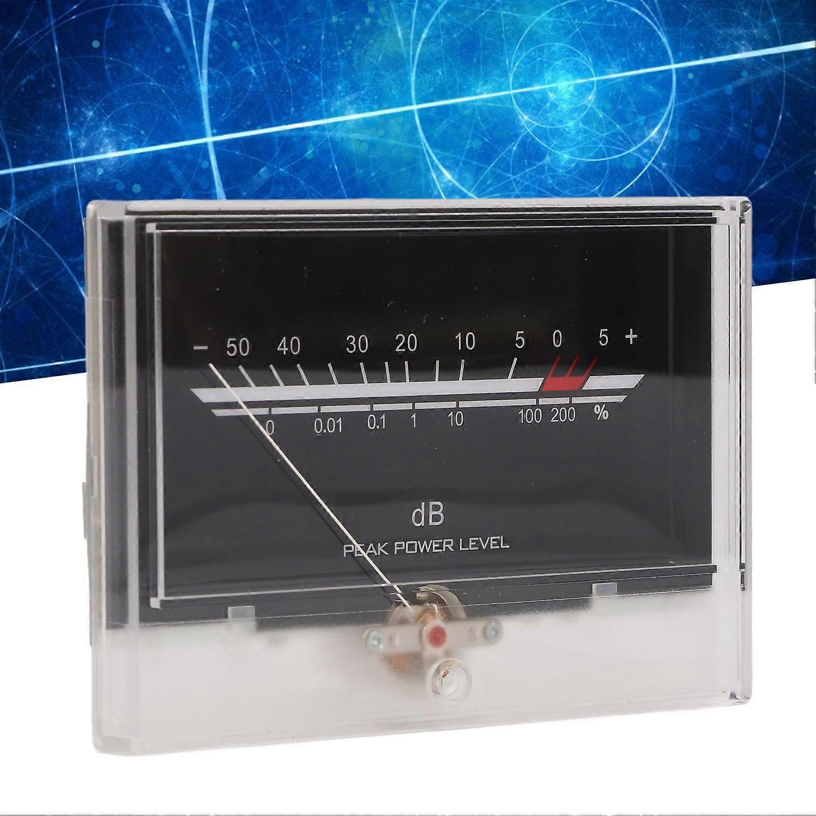 VU Meter LED White Backlit Accurate Measurement Power Amplifier DB Meter for Studio DIY 