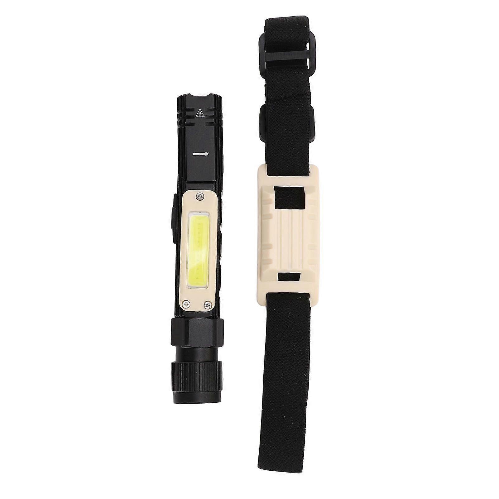 Flashlight Multifunction 3 in 1 Headlamp Flashlight Work Light 90 Degree Folding Strong Lighting USB Rechargeable Work Light