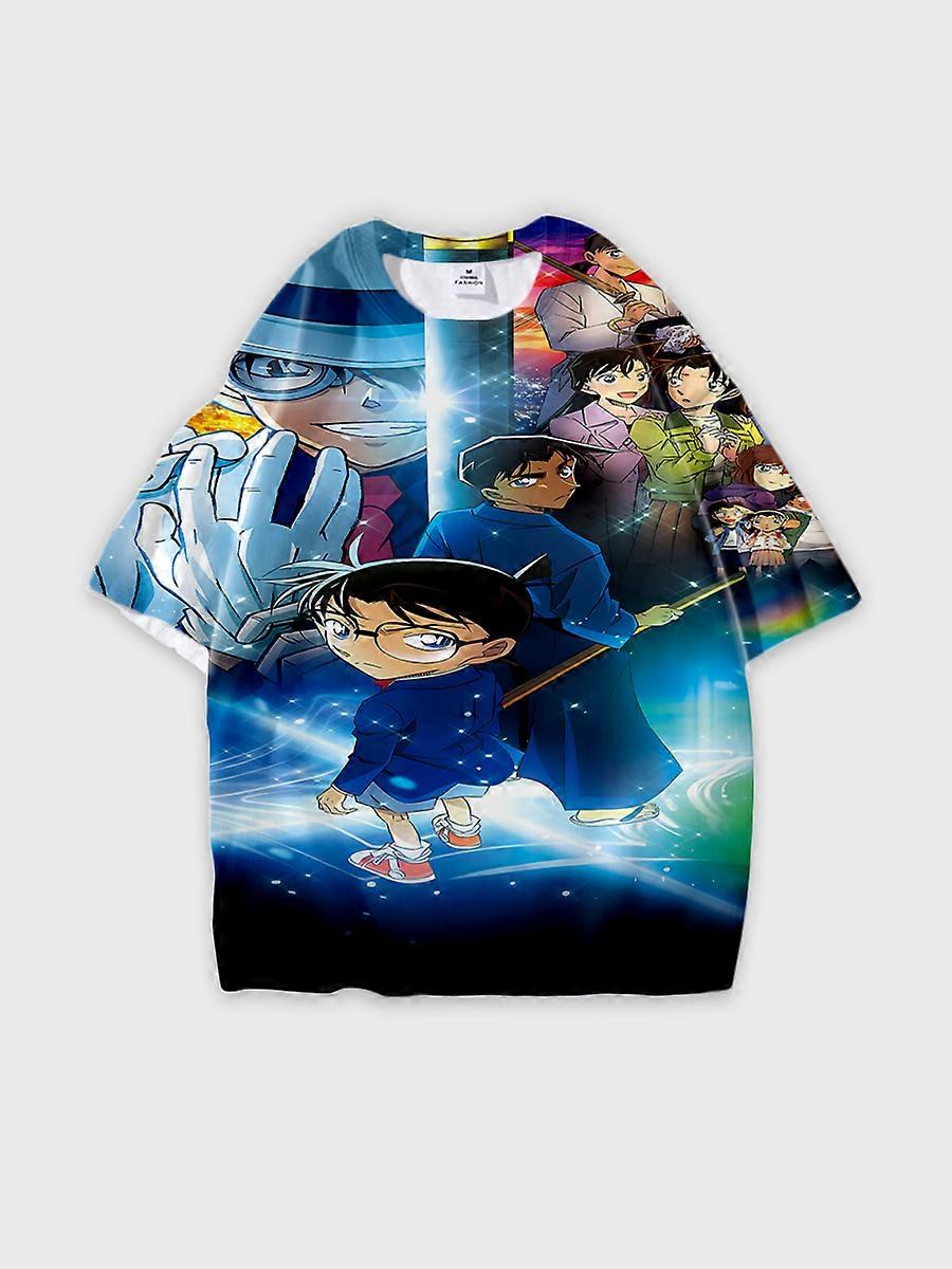 T-shirt round neck Anime Role Pattern loose short sleeve D528