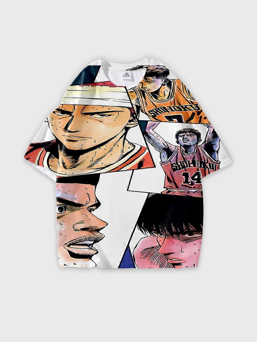 T-shirt round neck Role Pattern loose short sleeve C75