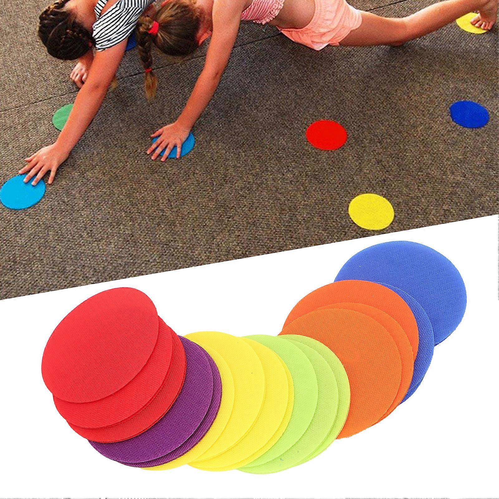 30pcs Carpet Spots Markers Portable Multicolor Floor Dots Circles Marker for Classroom Kindergarten 