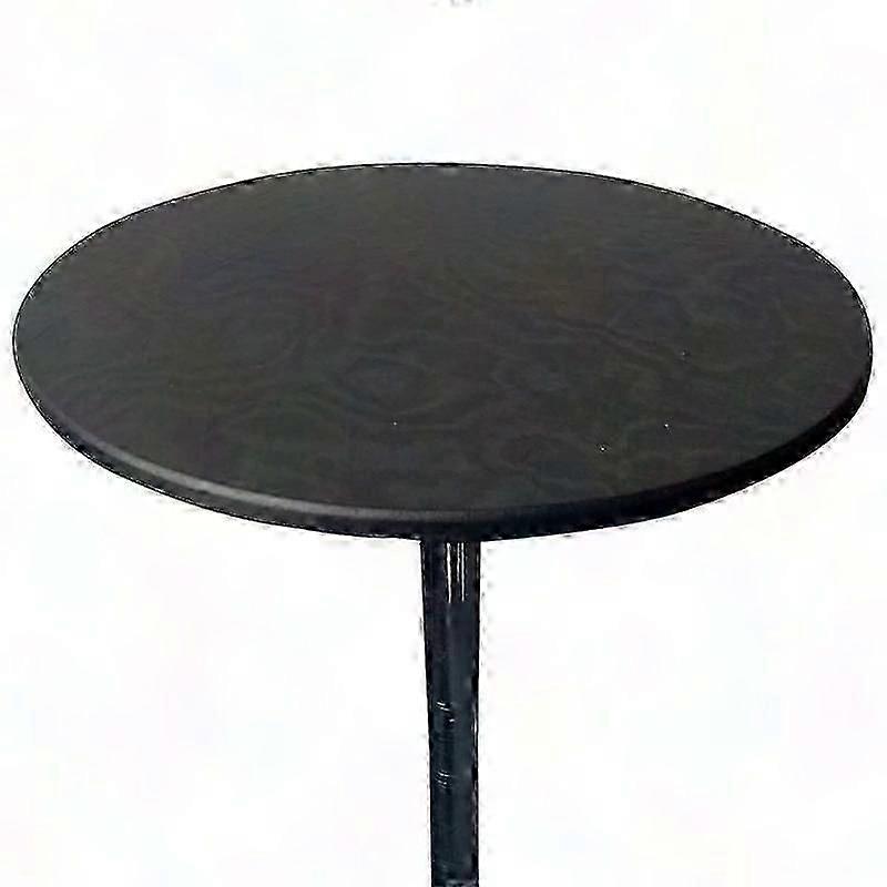 100cm Round Elastic Waterproof Tablecloth Protector Fitted Table Cover (Black)