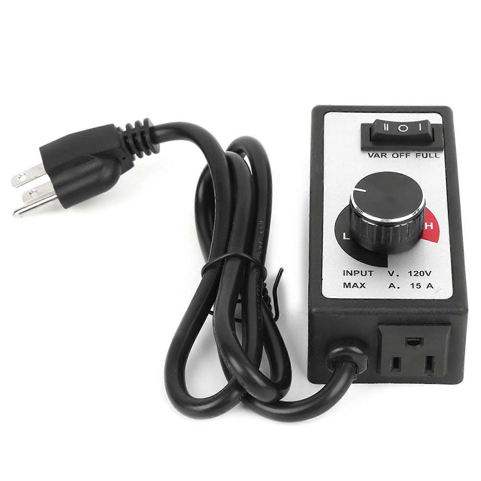 Variable Fan Speed Controller 1800W for Hydroponic Inline Fan Exhaust (1‑Meter Cable )