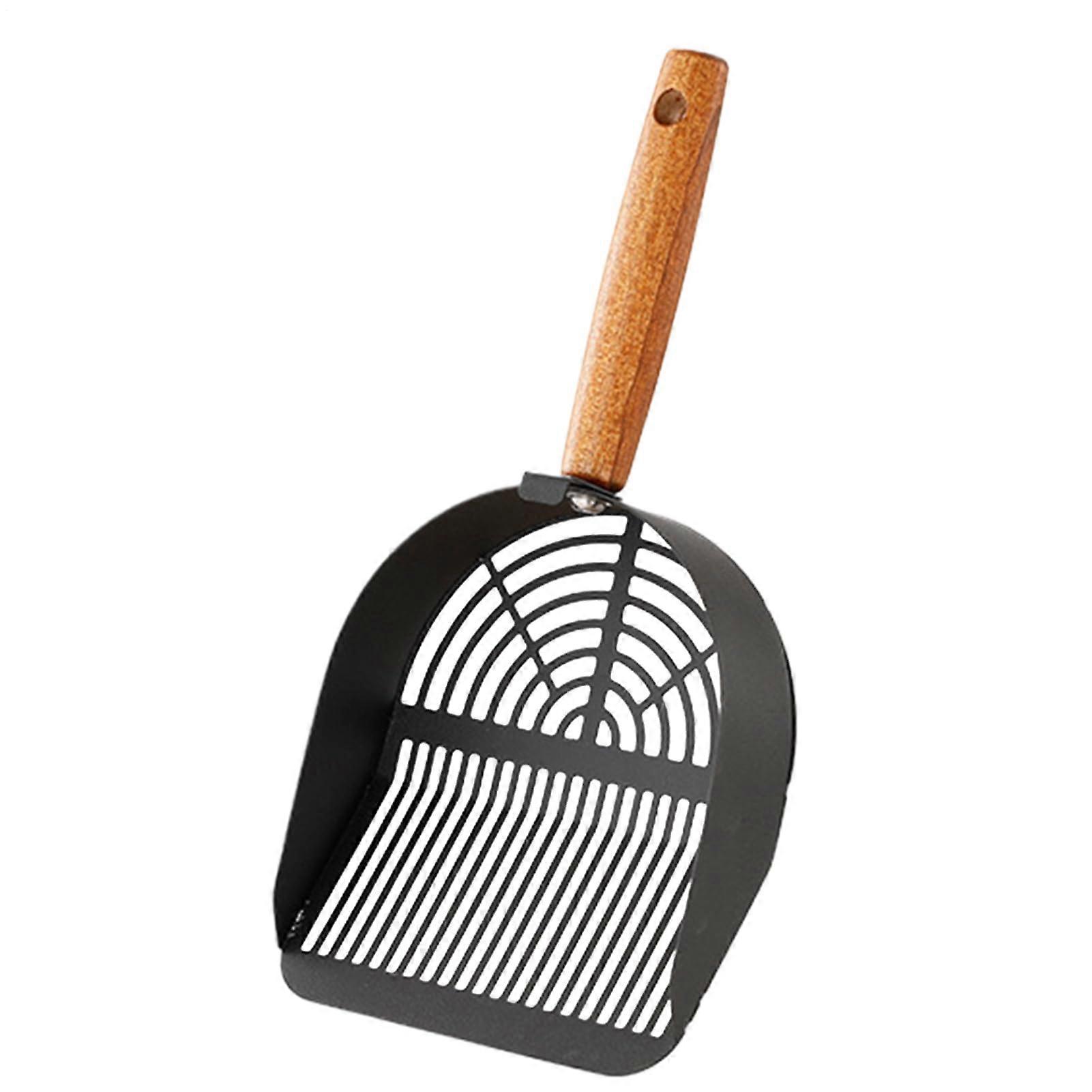 Cat Litter Scoop, Stainless Steel Scoop with Long Handle, Mesh Design, Durable Carbon Steel Cat Toilet Cleaning Tool