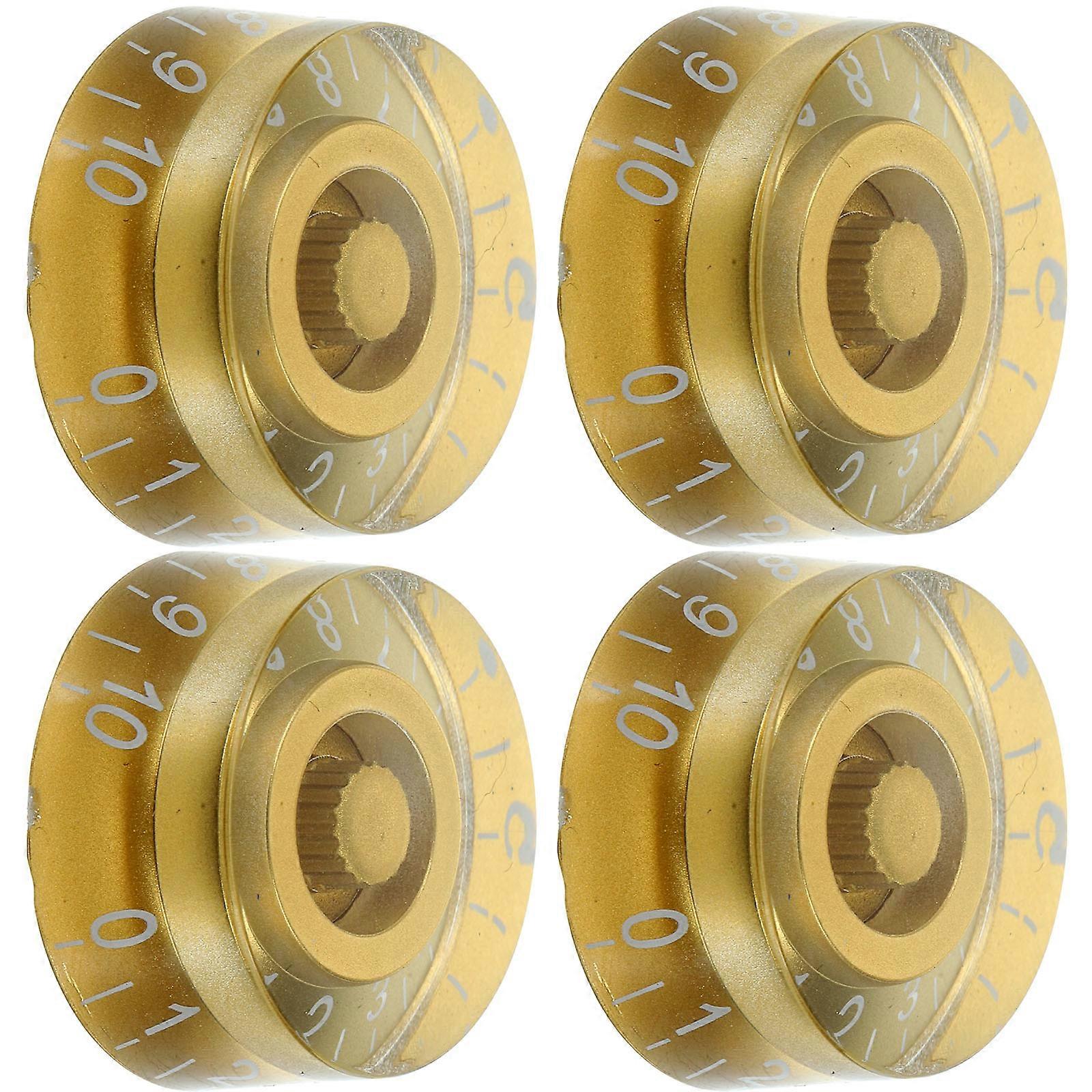 Volume Tone Control Cap Guitar Tuning Tone Button 2.7x1.3cm Round 4Pcs