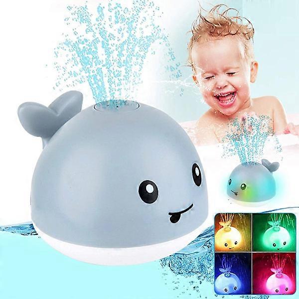 Lighted bath toy whale sprinkler pool toys 2 in 1 spaceship.