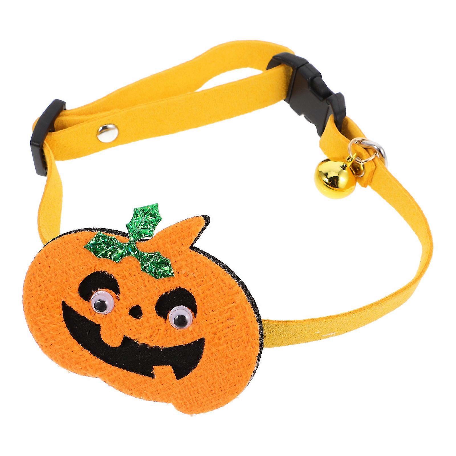 Pumpkin Halloween Dog Collar for Pets with Adjustable Feature 1 Piece