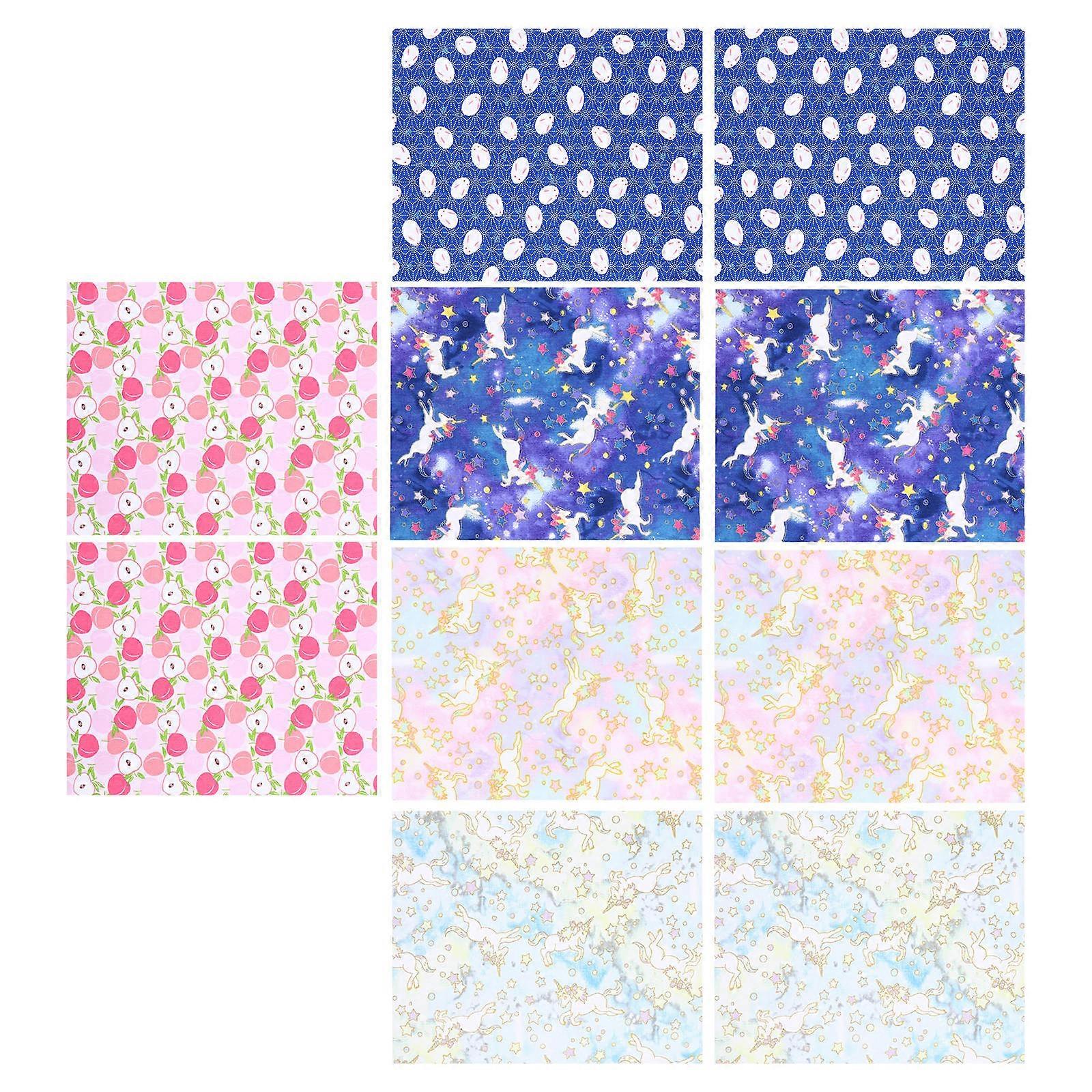 Multi-Colors Fabric For DIY Projects And Doll Clothes Patchwork 10 Sheets Per Set