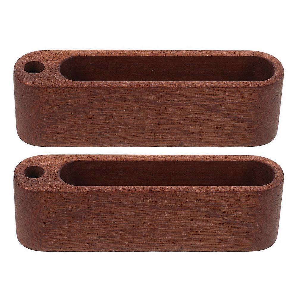 Wooden Business Card Holder Stand Modern Beech Display Organizer with Pen for Office Storage Decoration Design Professional Workspace