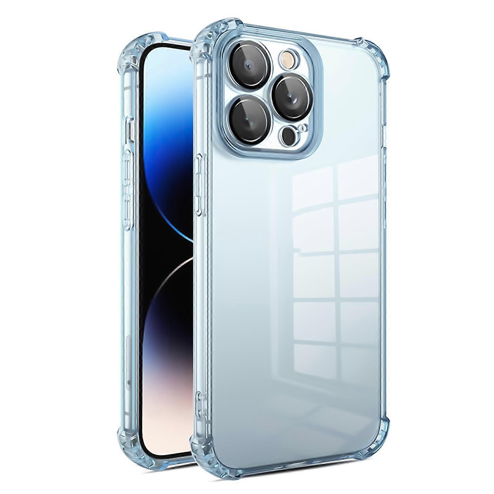 Clear Case Protector for iPhone 15 - Full Coverage Shockproof Waterproof Skin in Blue, Durable Mobile Phone Cover