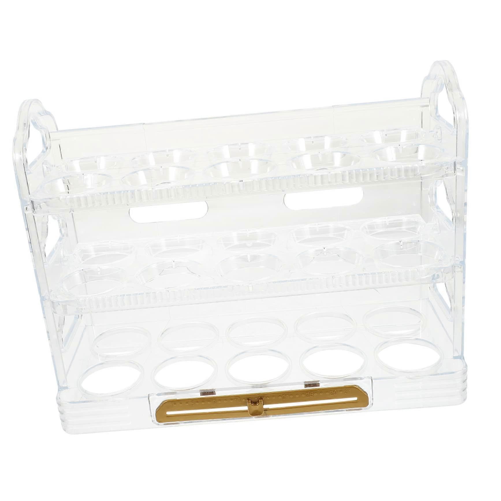 Egg Storage Box for Refrigerator Quality MultiLayer Egg Organizer Transparent