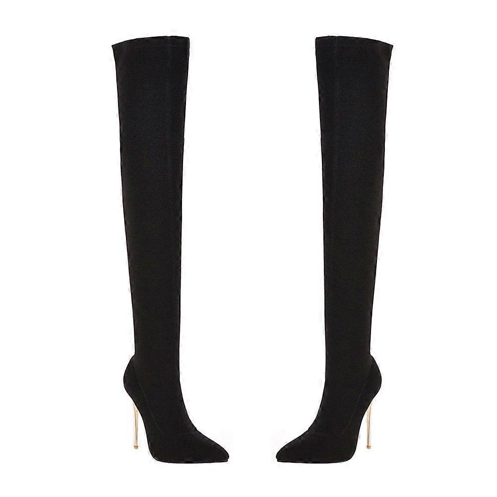 High Heel Boot, Durable PU Material with Anti-Skid Rubber Sole, Long Boot for Cold Weather