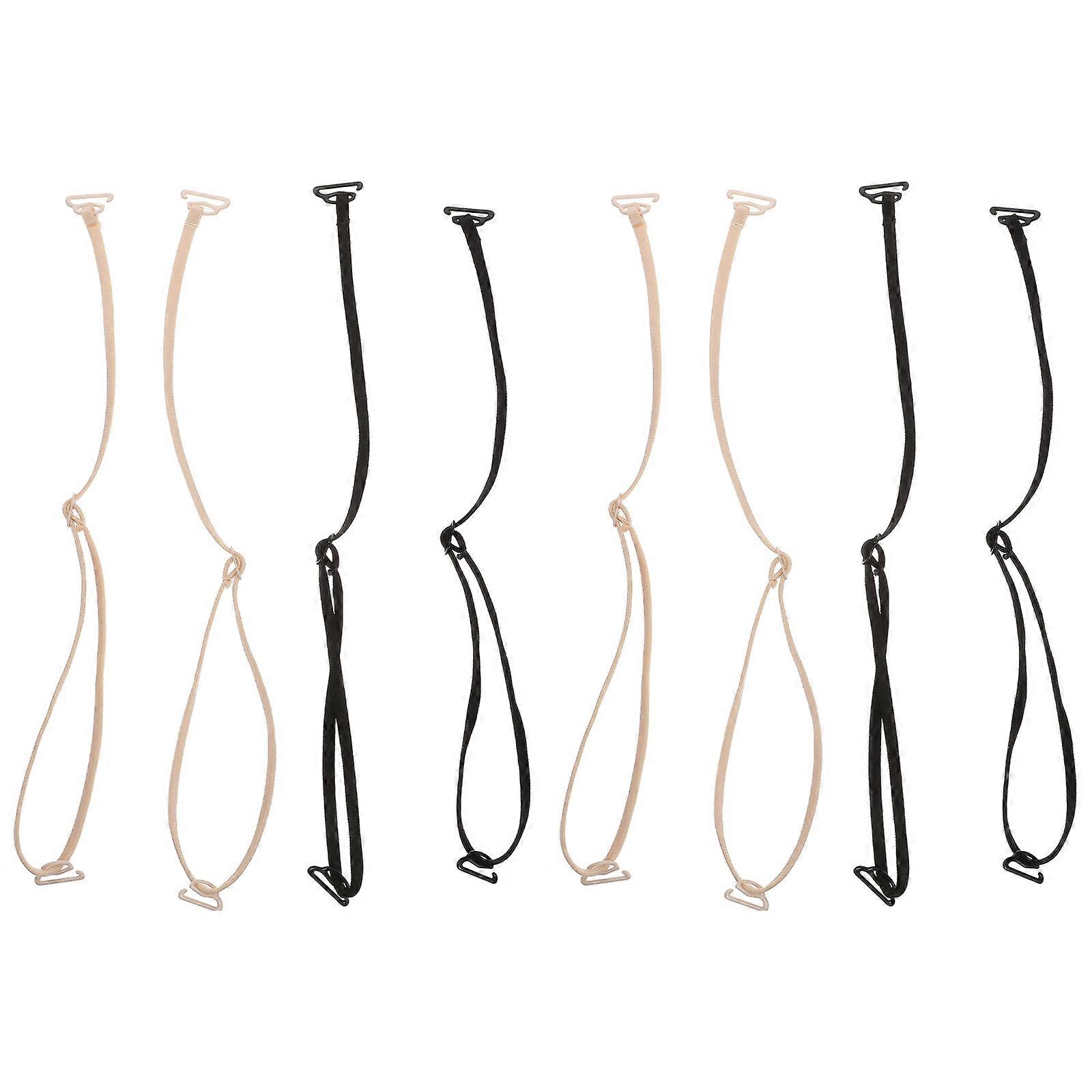 Non Slip Bra Straps with Adjustable Elastic Underwear Straps for Women in Assorted Color 8 Pieces