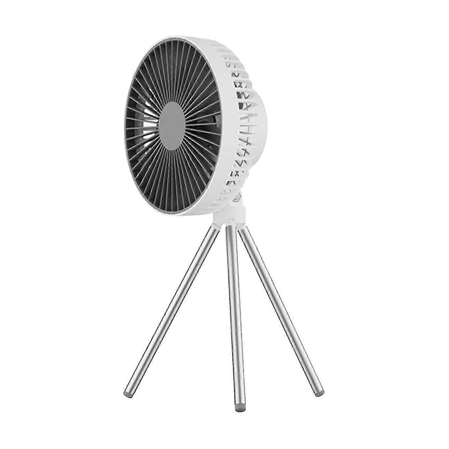 Fan Table Fans Outdoor Camping Durable Portable ABS USB Rechargeable Household Versatile With Light