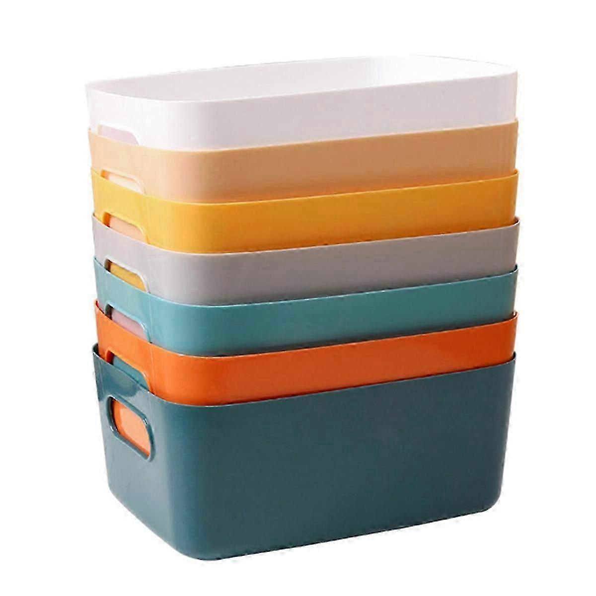 Multi-Purpose Plastic Storage Basket & Box - Small Organizer for Home, Kitchen, or Office Use - Versatile Lightweight Design