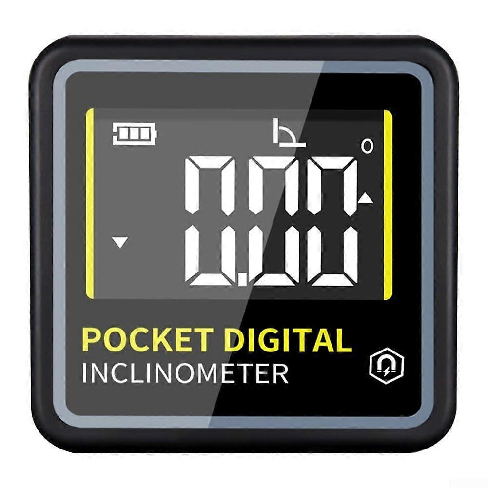 Mini angle measuring device, digital inclinometer, electronic angle ruler for woodworking and precise table/miter saw angle setting.