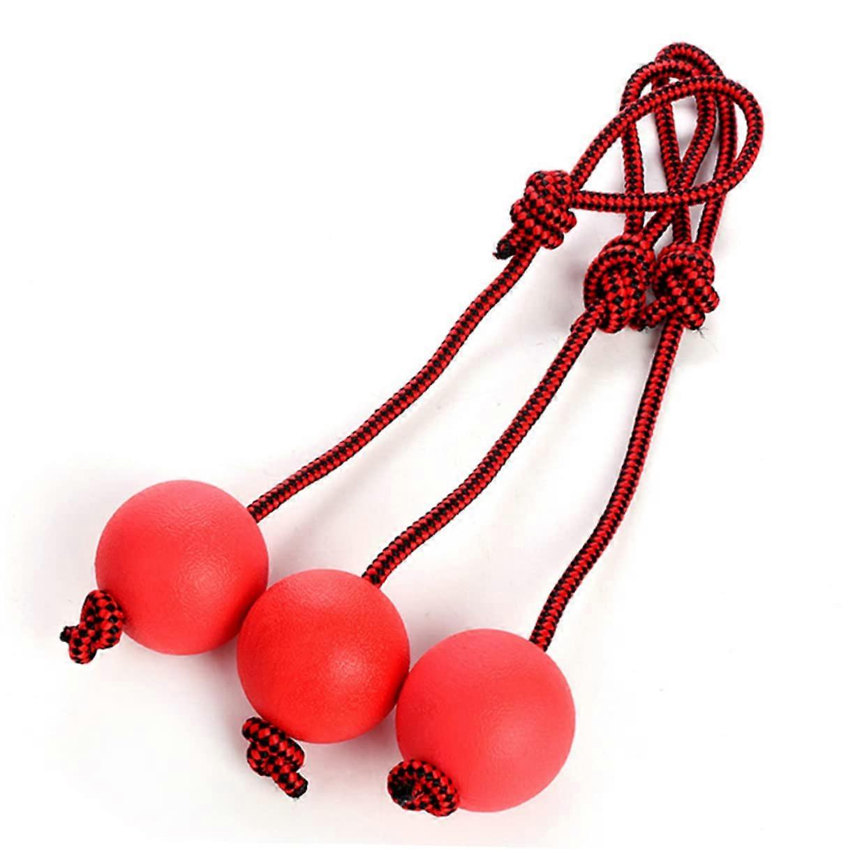 Rubber Dog Chew Toy with String for Dental Care and Stress Relief, Durable Teething Toy for Small and Large Dogs