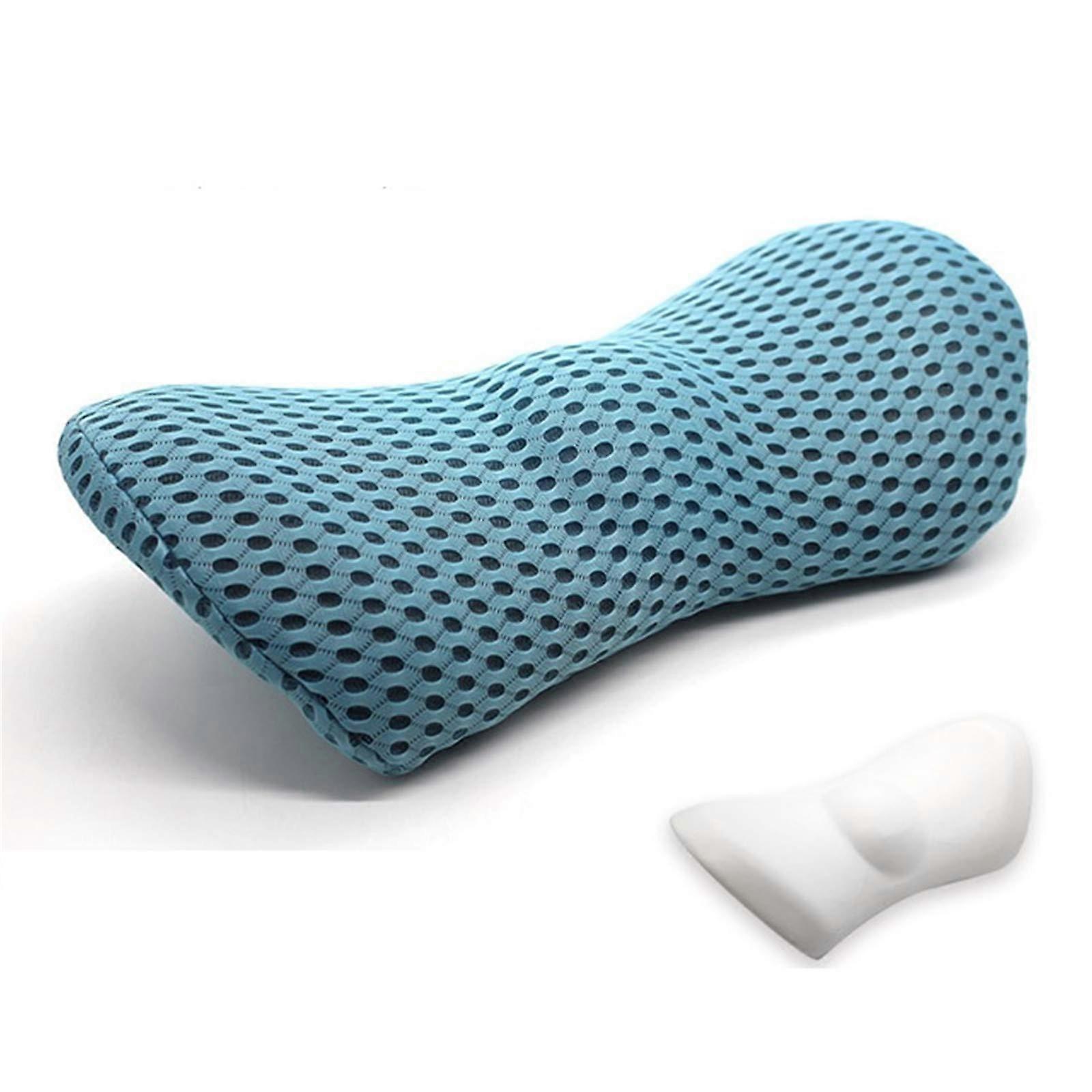 Lumbar Pillow, Orthopaedic Bed Cushion, Back Cushion, Sleeping Pillow, Can Relieve Sleep, Waist, Back Pain, Sciatica Discomfort (Blue)