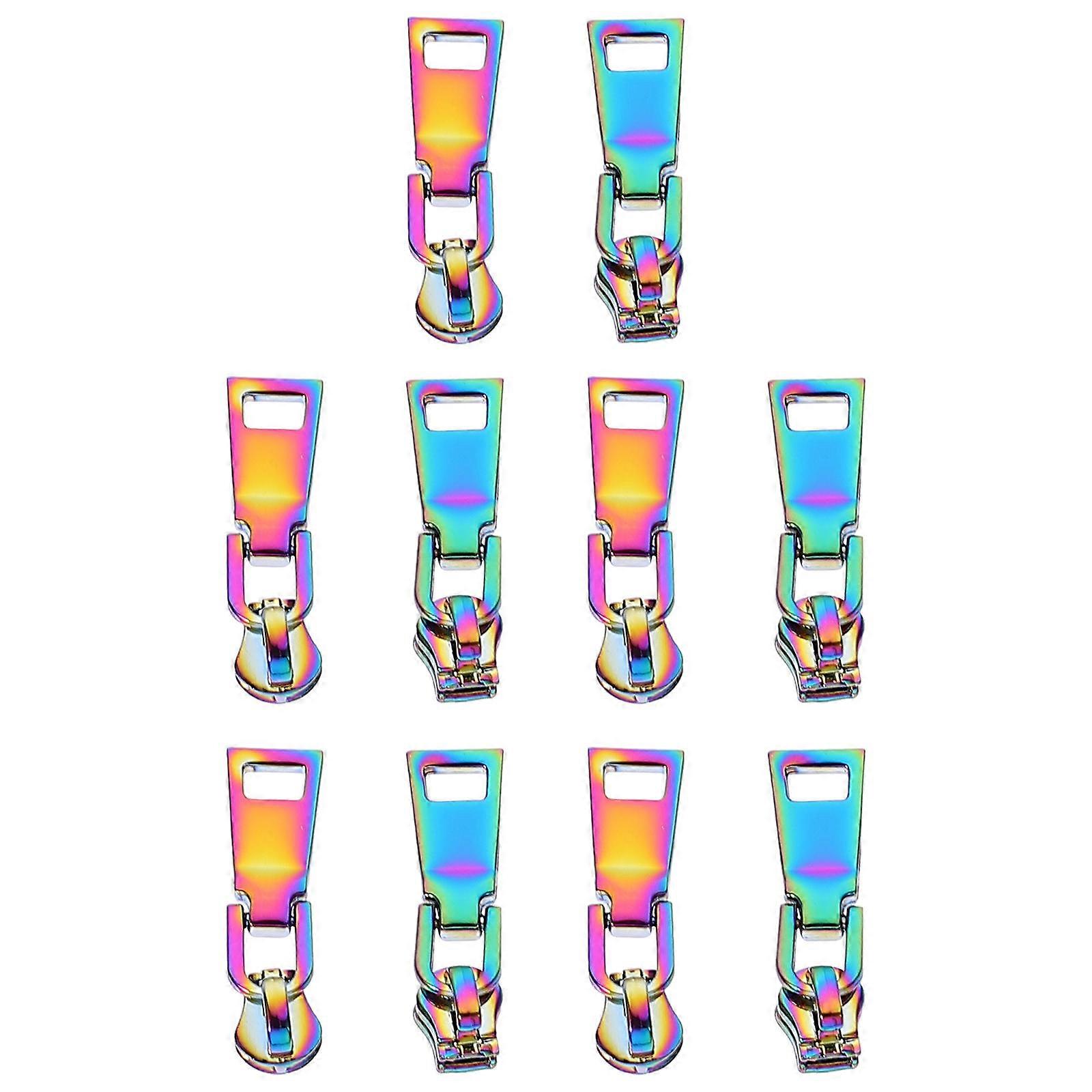 Practical Metal Zipper Pullers for DIY Use Assorted Color 10 Pieces
