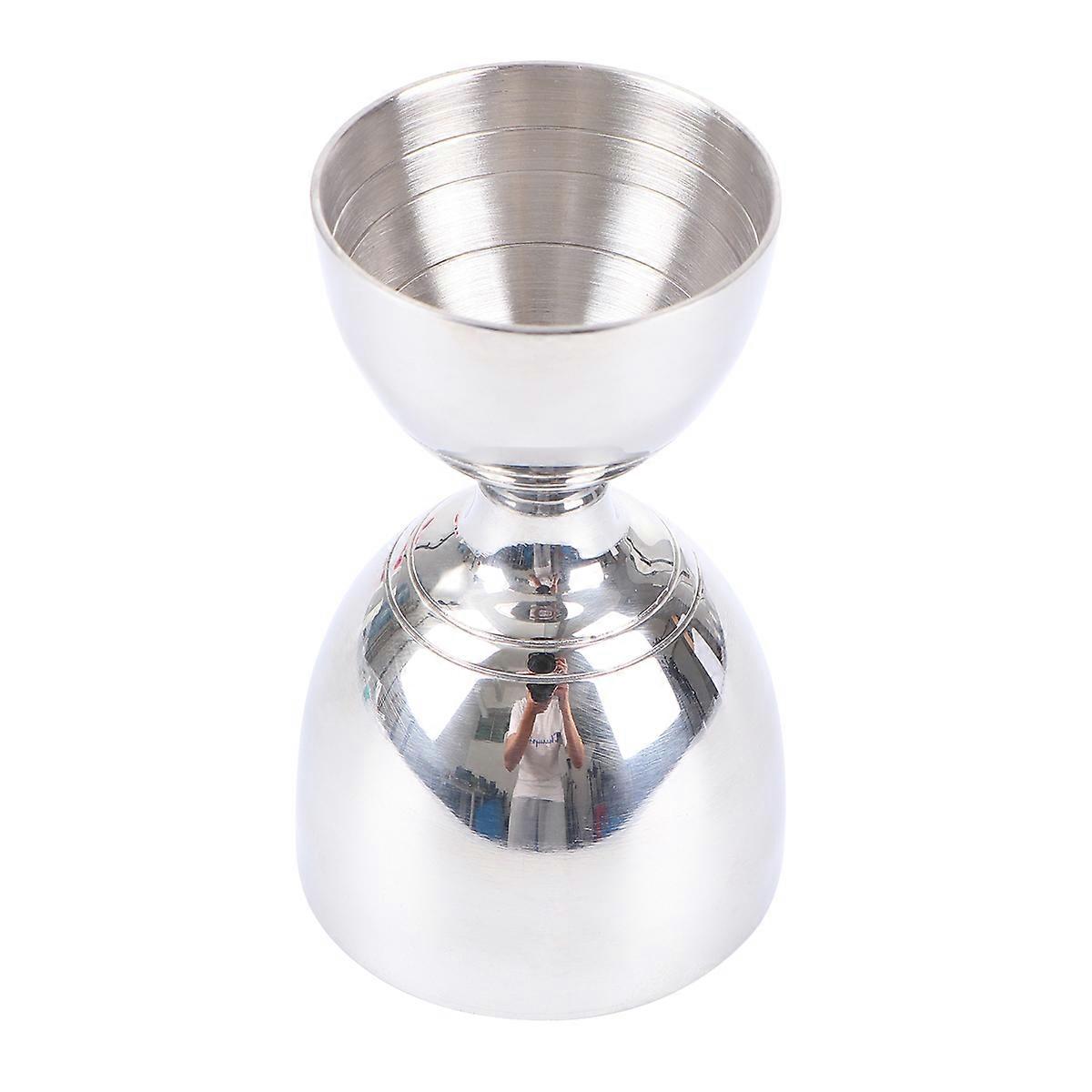 Bartender Measuring Ounce Cup Stainless Steel 1 Set Multi Function Wine Cup for Home Bar Silver