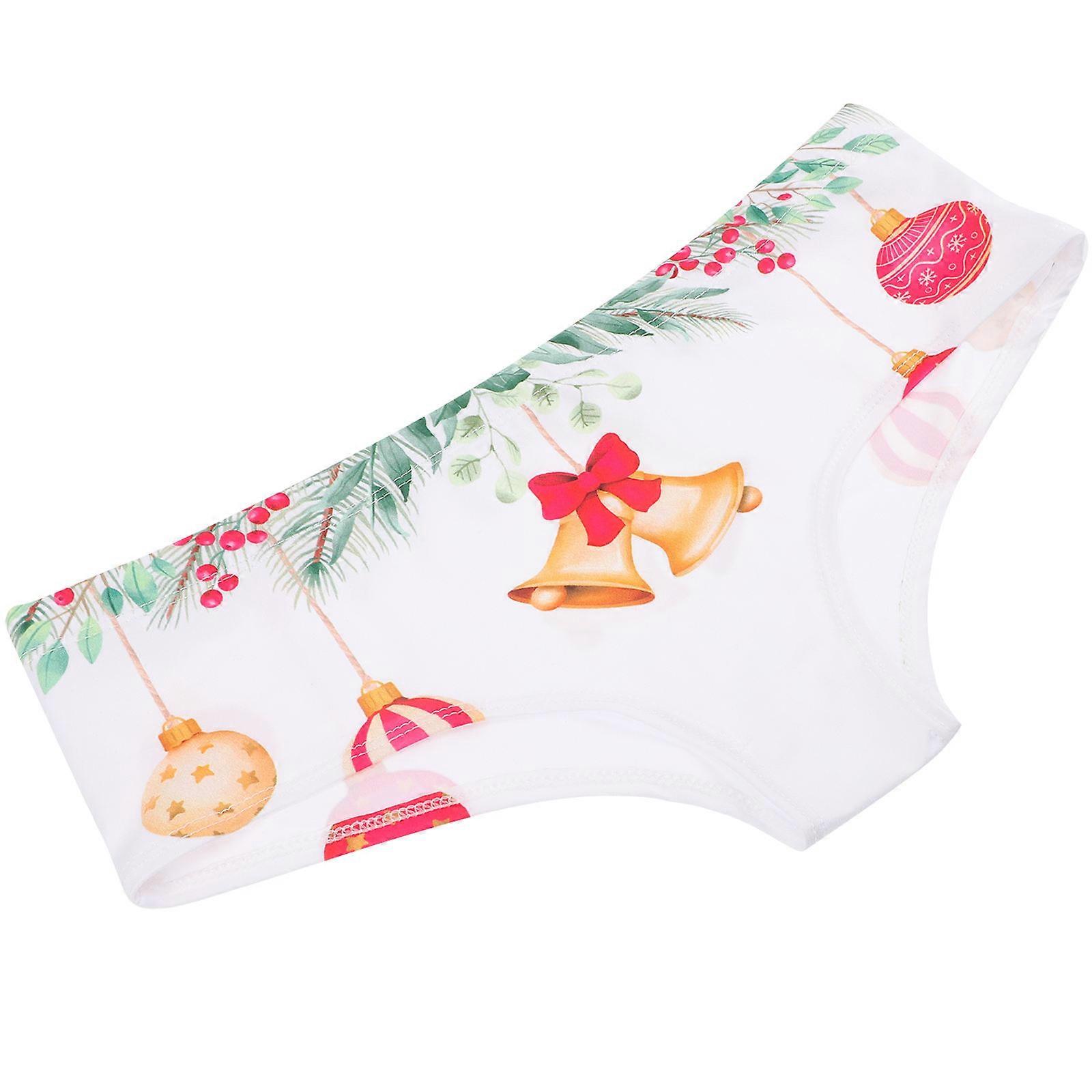 Durable Christmas Briefs Underpants For Women And Girls With Triangle Shape Easy To Clean Size Waist 70-102cm 1 Piece