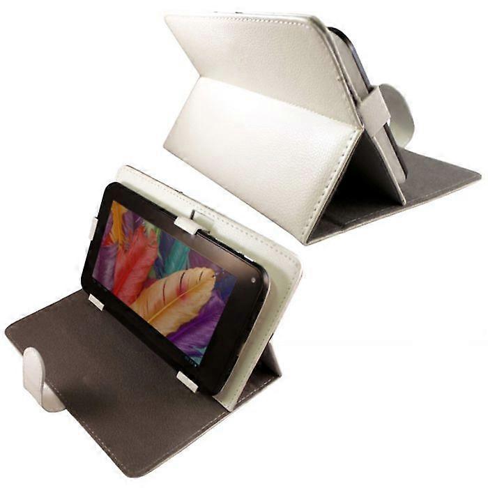 'Universal 7' Touch Tablet Case Kunstleder Querformat Hochformat Weiß YONIS'