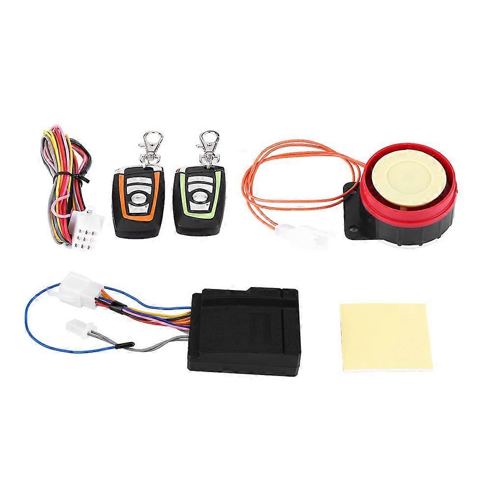 Motorcycle Anti-Theft Security Alarm System with Remote Control and Dual Color Horn Alarm for Most Motorcycles