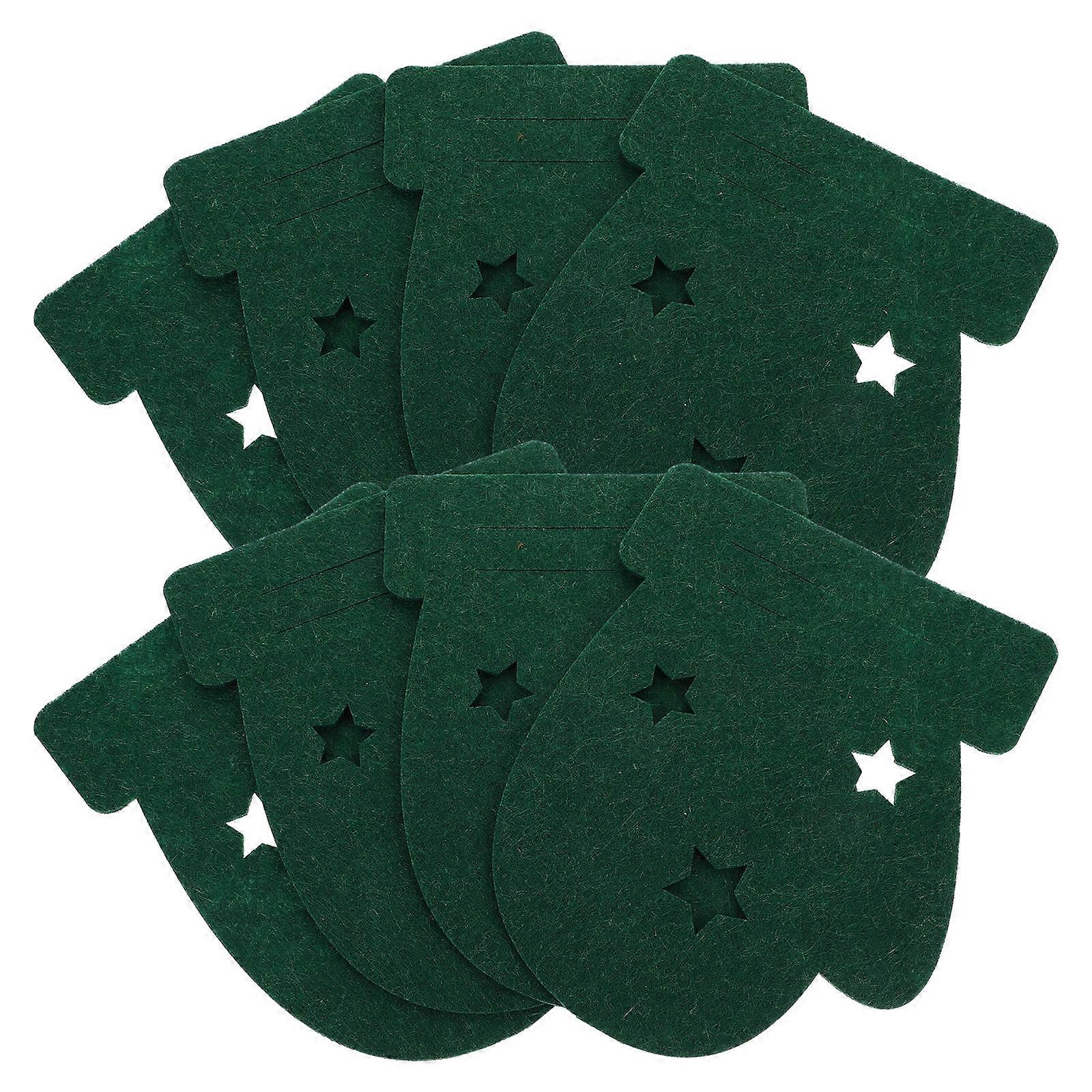 Xmas Cutlery Holder Felt Material for Storage 8Pcs Mitten Shape Pouches