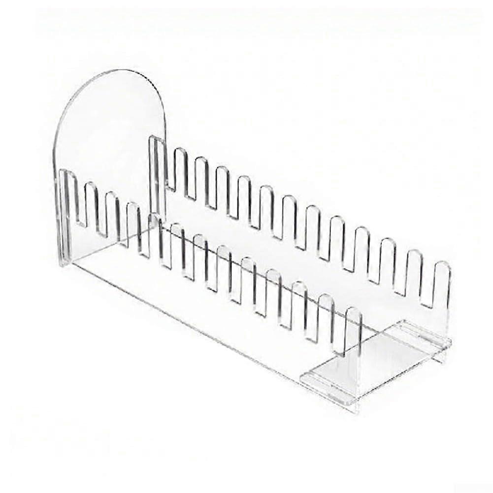 12 Position Acrylic Card Stand for Displaying Greeting Cards, Postcards, and Stickers, Clear and Sturdy Design, White
