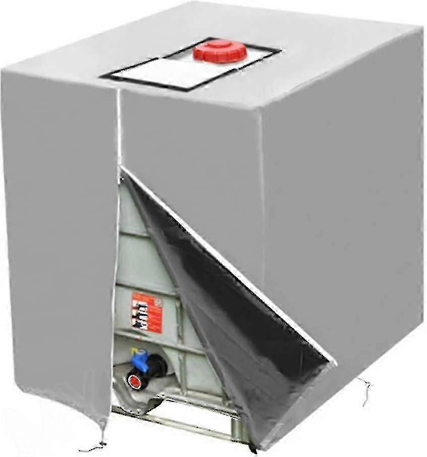 1000 L Tank için Branda, 1 Adet Ibc Yağmur Suyu Deposu Güneş Örtüsü, Anti-toz Anti-uv, Koruyucu Kapak, Branda Kapağı (116 X 100 X 120 Cm) Gri