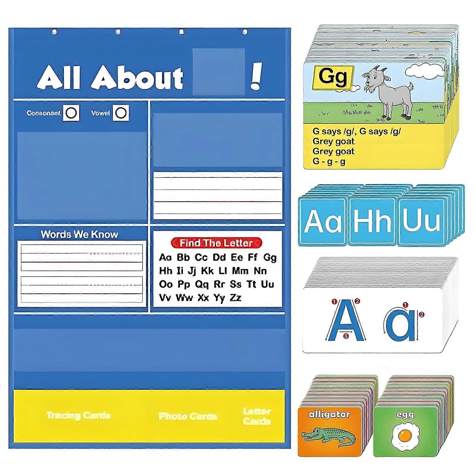 Teaching Bag to Learn Letters Full Alphabet Poster Practical Tool for Writing Letters in Kindergarten Classroom