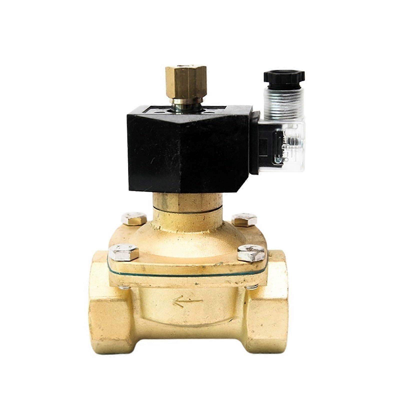 DN40 Normally Open Solenoid Valve 220VAC 24VDC 12VDC NPT Connection for Fluid Control Applications