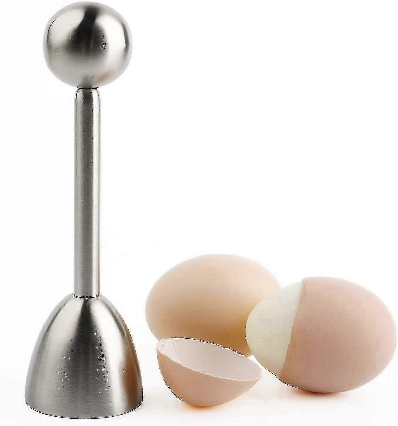 Soft & Hard Boiled Egg Cracker Topper - Stainless Steel Shell Separator for Easy Peeling Edition 0903