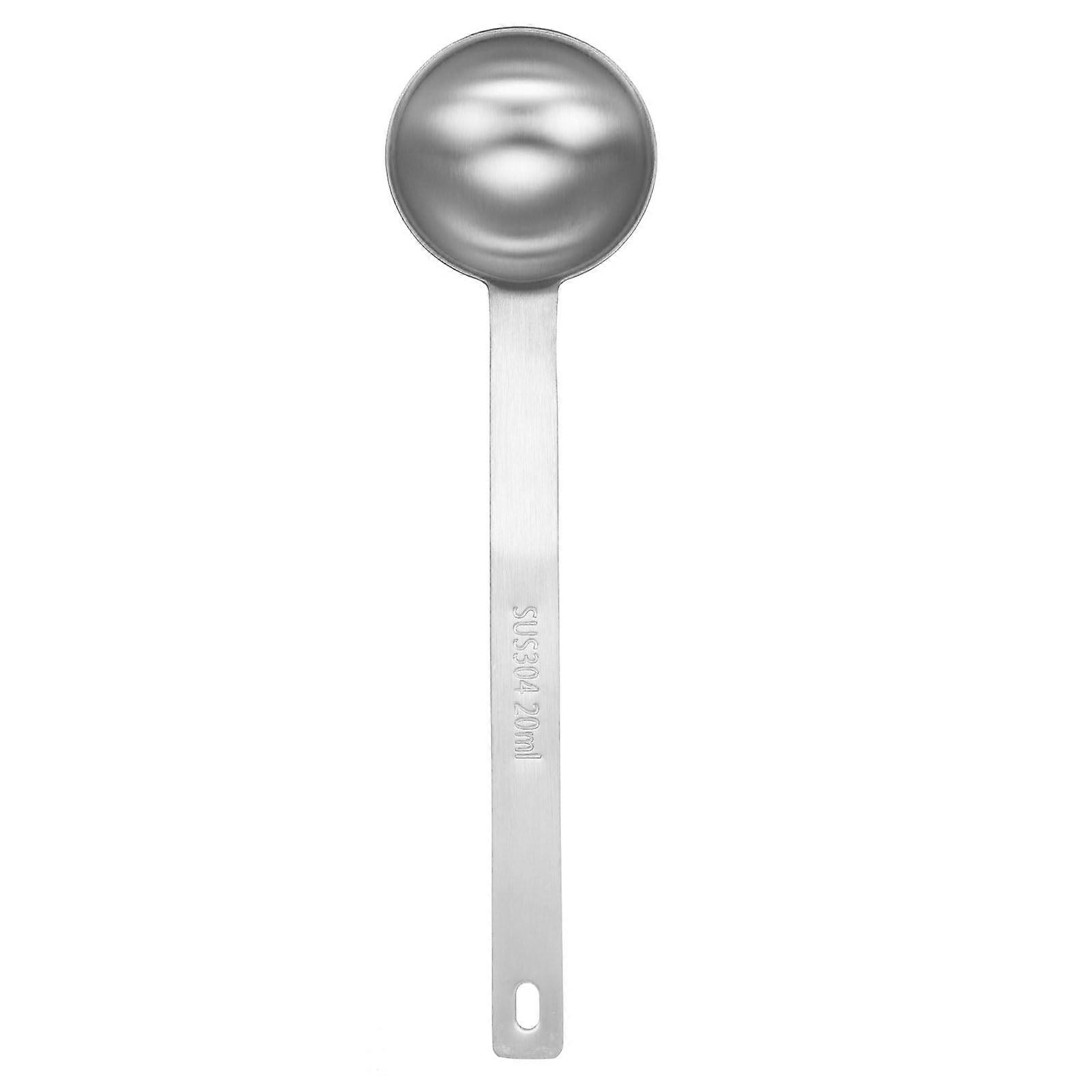 Single Measuring Spoon Teaspoon/Tablespoon 4 Tsp (1-1/3 Tbsp, 20 Ml) 304 Stainless Steel Long Handle Square Bowl