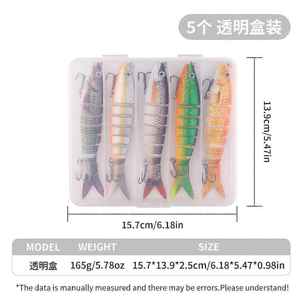 Multi - section hard bait for lure fishing, 8 - section design, sinking and realistic, 135mm/19g, suitable for both saltwater and freshwater fishing