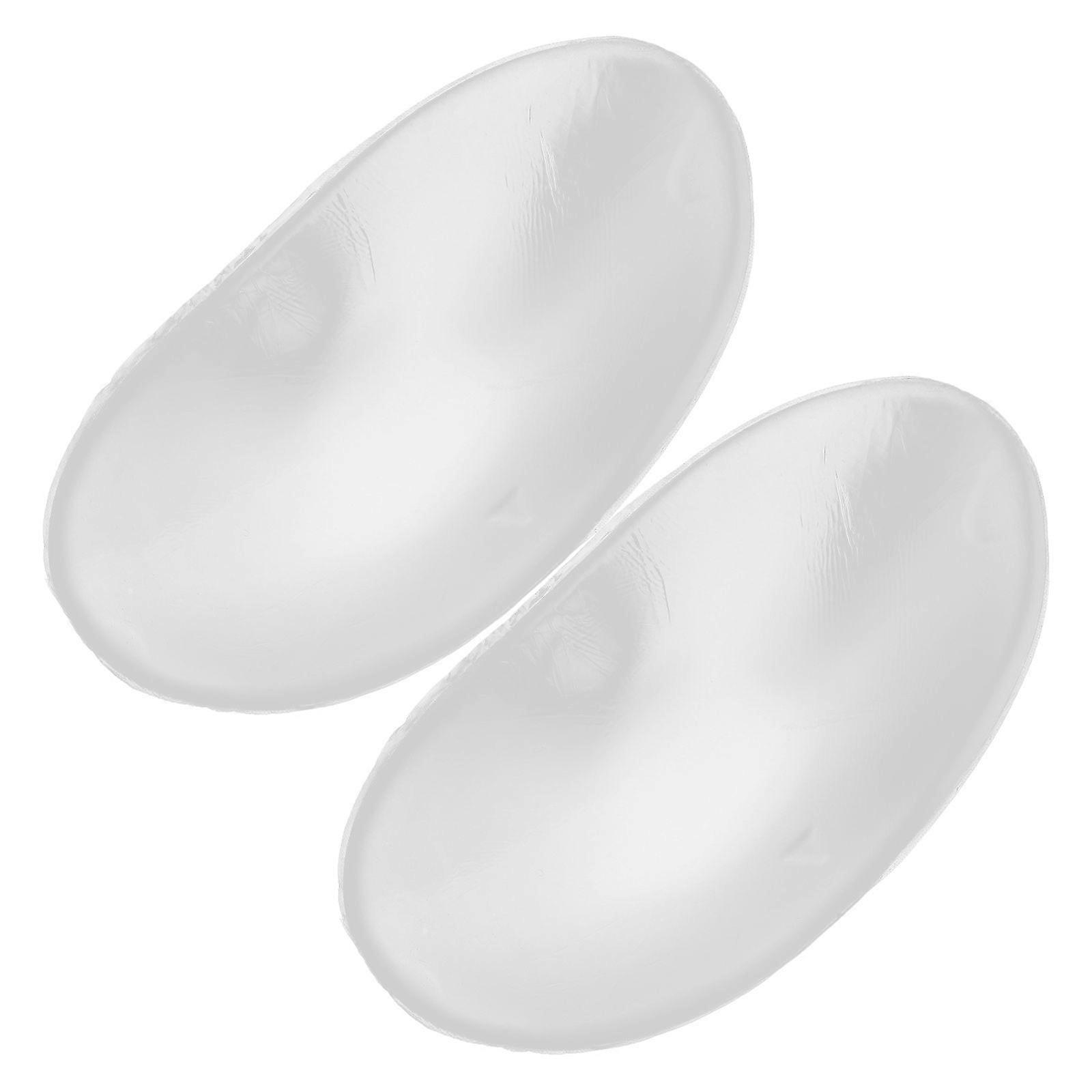 2 Pairs Women Underwear Shoulder Pads Adhesive Silicone Shoulder Enhancer Shoulder Pads Anti-Slip Shoulder Pads Accessories (Transparent, Size M)