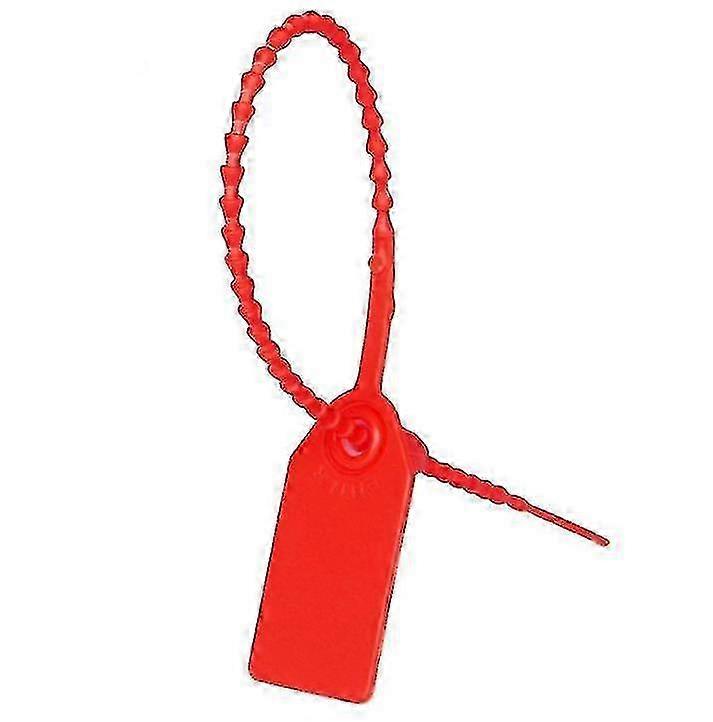 100 Plastic Tamper Evident Seal Cable Ties, Red