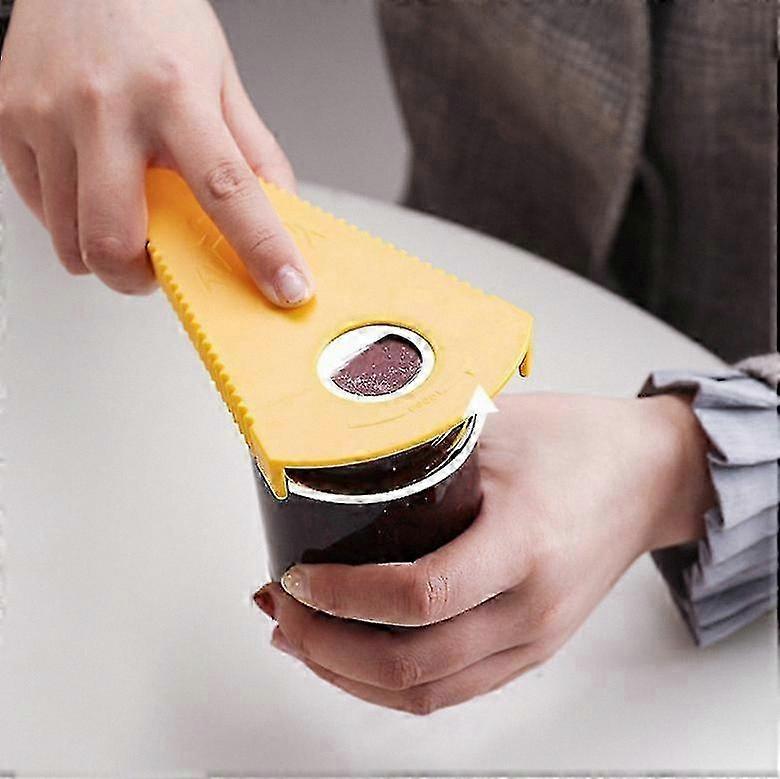 Multifunctional Yellow Bottle Opener with Screw Cap for Kitchen Use Safe and Labor-Saving Tool for Beer and Bottles