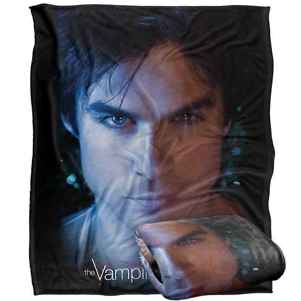 Vampire Diaries Damon Eyes Throw Blanket 152 x 127 cm Silky Touch Super Soft Multicolor Officially Licensed