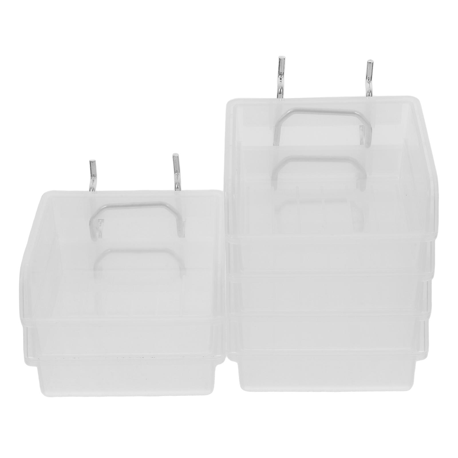 Transparent Pegboard Bins Kit – Heavy Duty Organiser Boxes for Workshop & Garage Tool Storage with Slanted Opening Design for Easy Access