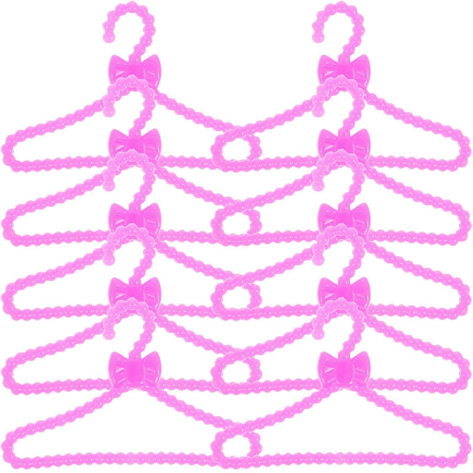 100pcs Sturdy Plastic Miniature Doll Clothes Hangers – Compact, Lightweight, No Sharp Edges – Ideal for Doll Wardrobe Displays